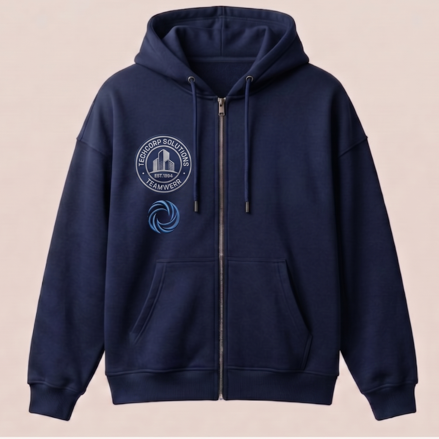 Embroidered Zip-up Hoodie — Corporate or Sports Team