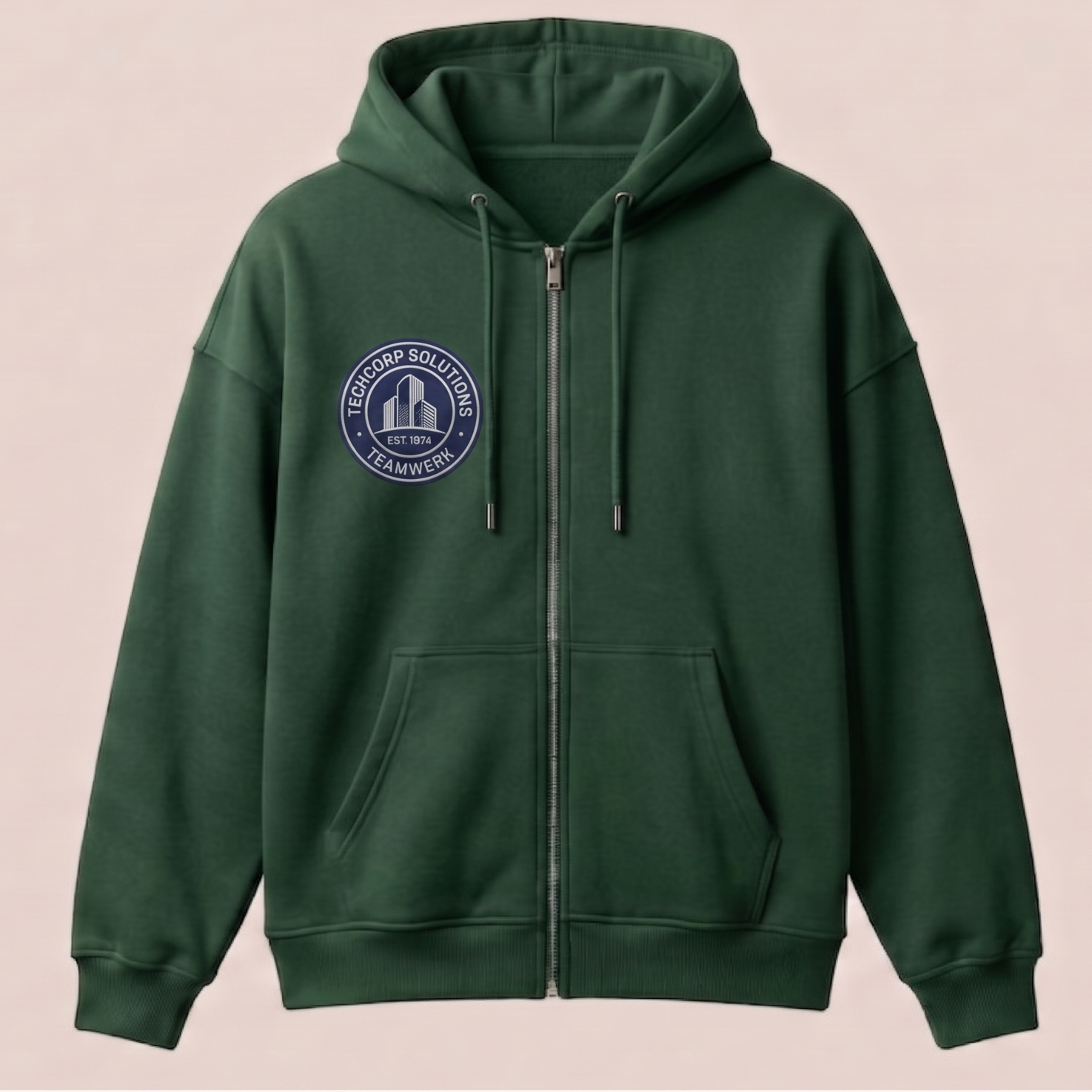 Embroidered Zip-up Hoodie — Corporate or Sports Team