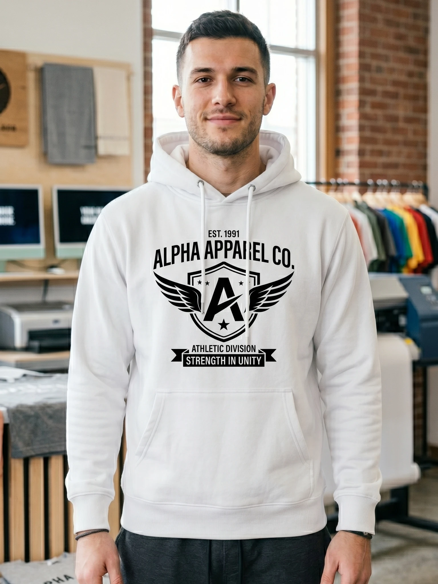 Custom DTF Print Pullover Hoodie — Team or Brand Logo