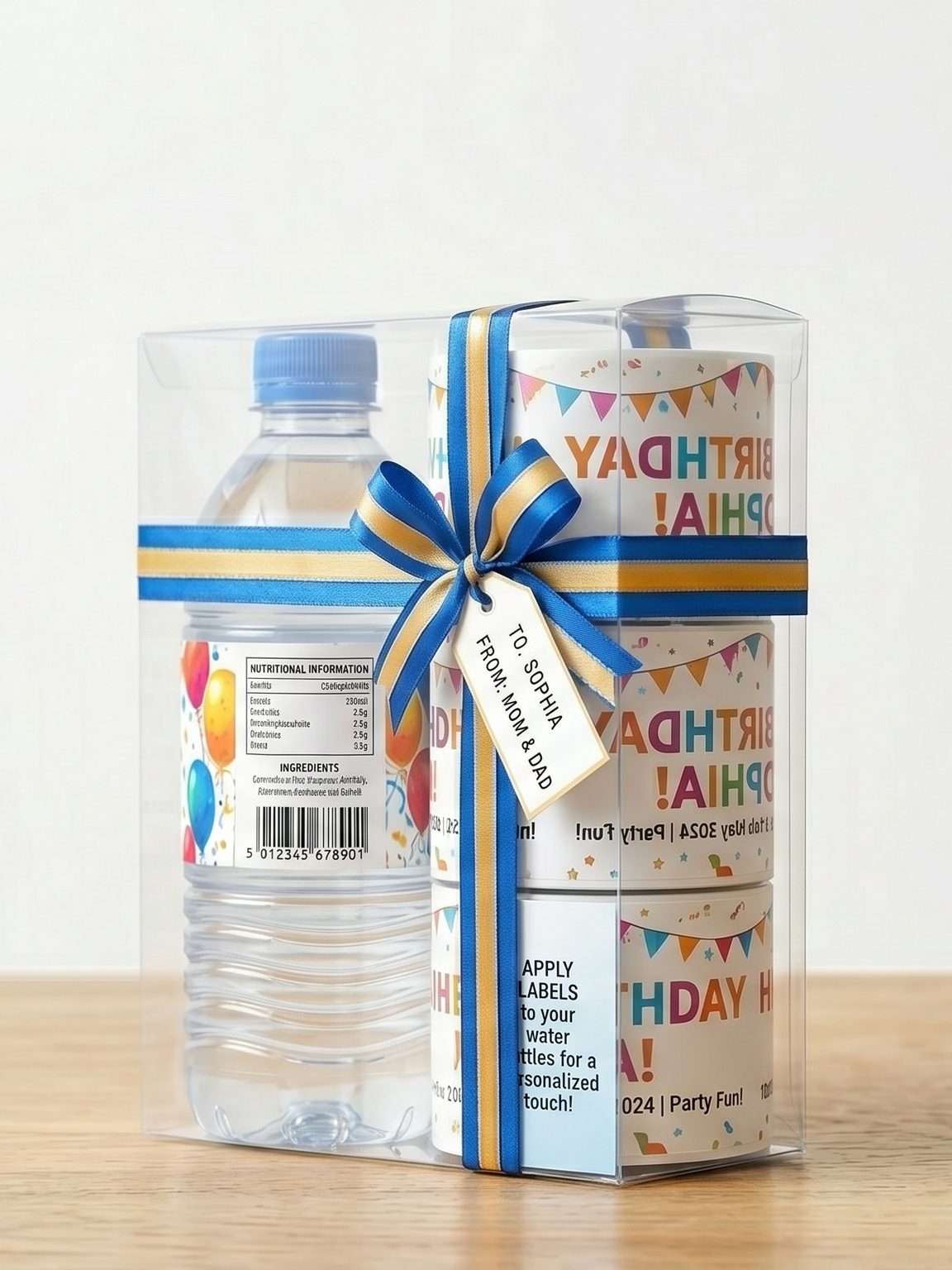 Personalised Water Bottle Label — Birthday Party Pack of 50 — image 3 of 3