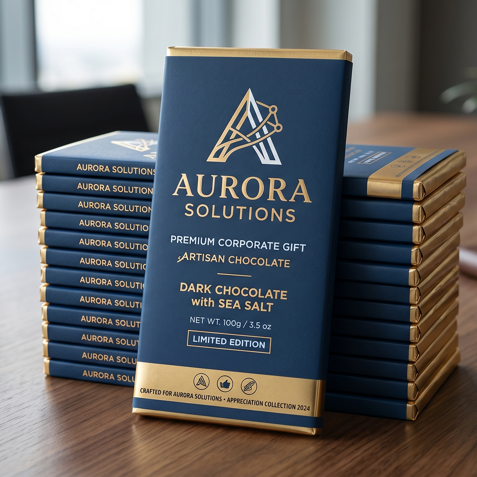 Corporate Branding Chocolate Wrapper — Logo Print Pack of 100