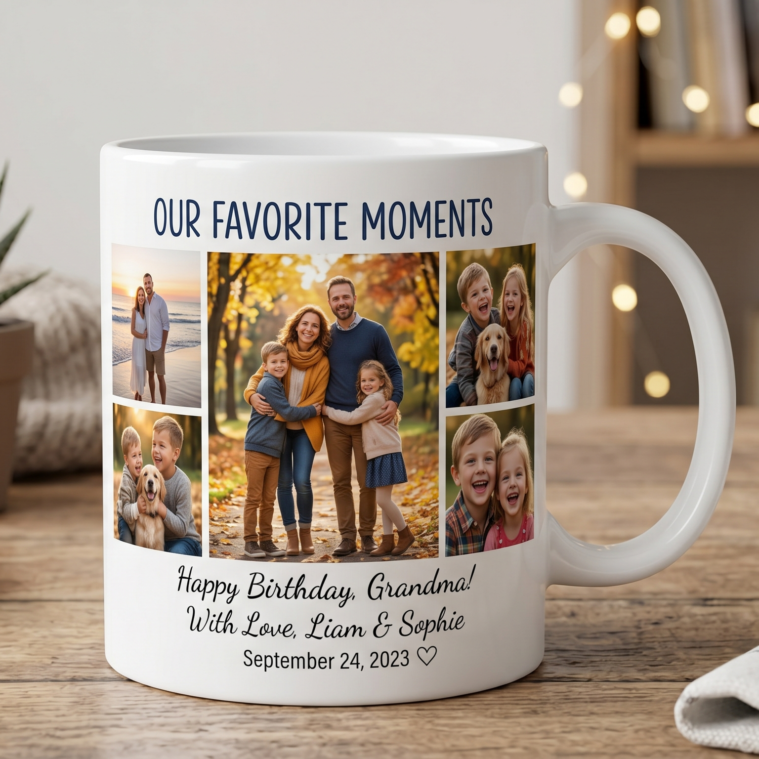 Custom Photo Ceramic Mug — Full Wrap 325ml White Base